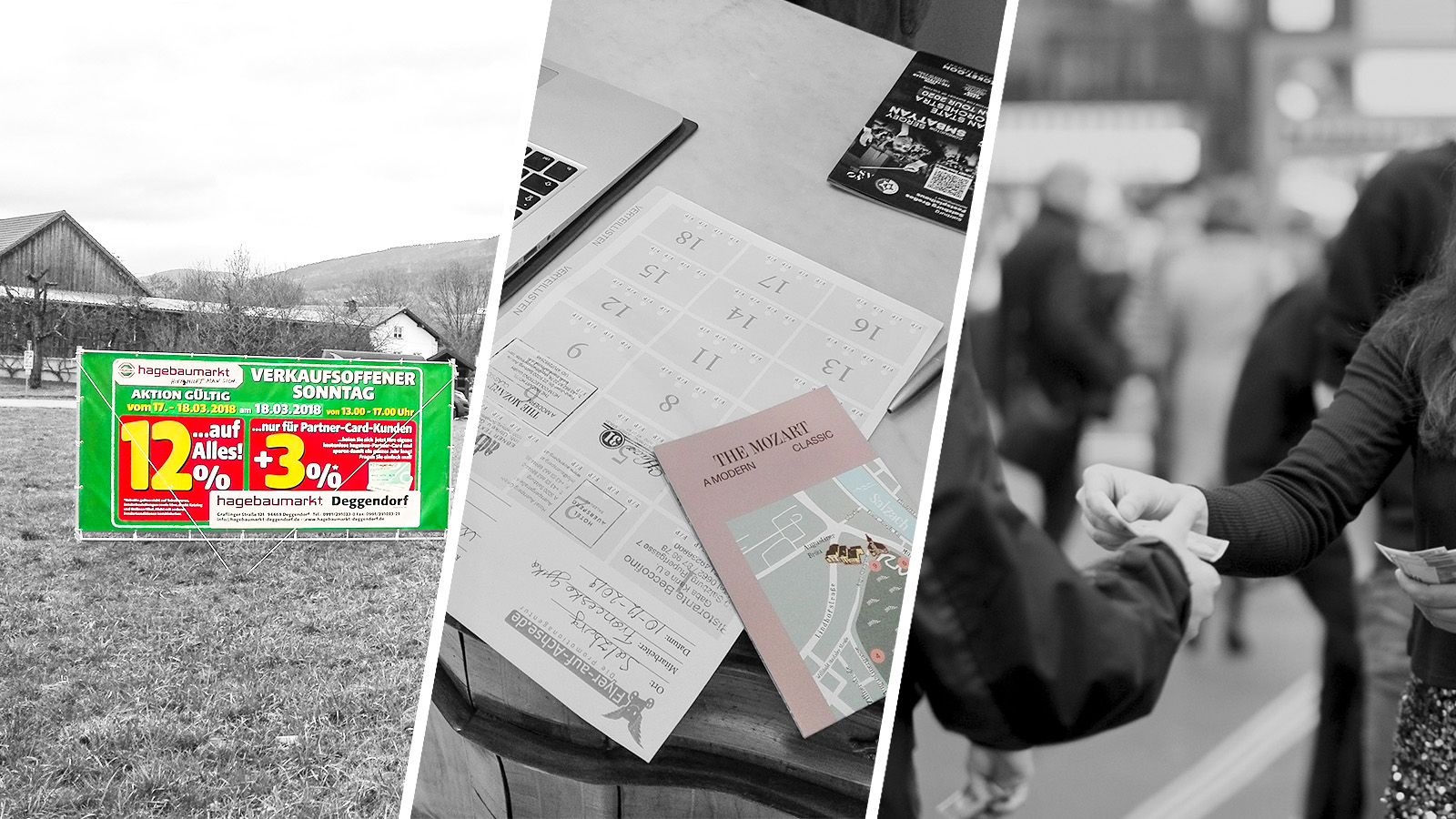 Flyerverteilung – Aussenwerbung – Plakatierung – Briefkastenwerbung
